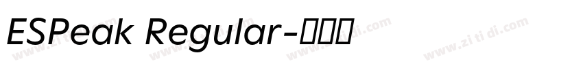 ESPeak Regular字体转换